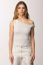 Patrizia Pepe Top Monospalla Aderente Minimal 2M4528 J333 FRESH GREY