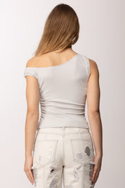 Patrizia Pepe Top Monospalla Aderente Minimal 2M4528 J333 FRESH GREY