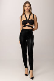 Elisabetta Franchi Top Reggiseno con Spalline Incrociate NERO