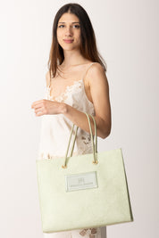 Elisabetta Franchi Tote Grande In Rafia Jacquard BS82A52E2 MENTA