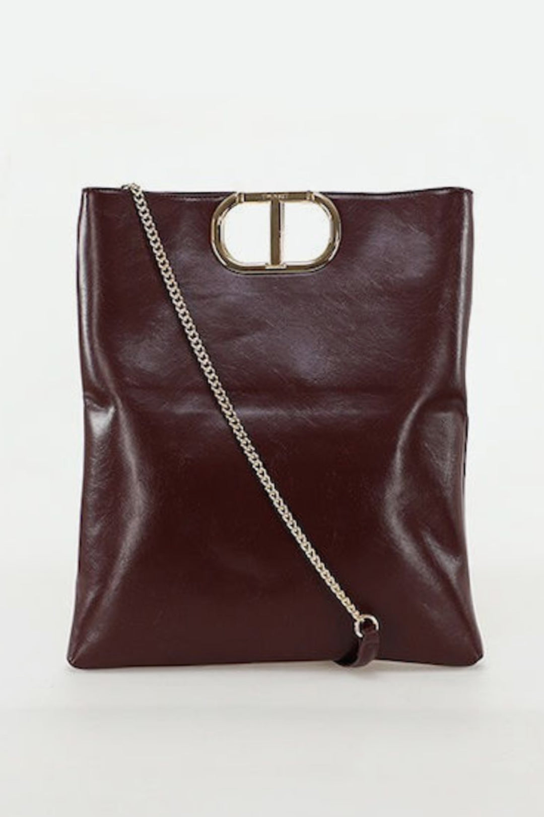 Twin-set Tote Piatta con Manico Oval T 252TD8090 BURGUNDY