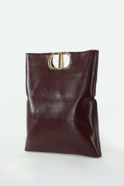 Twin-set Tote Piatta con Manico Oval T 252TD8090 BURGUNDY