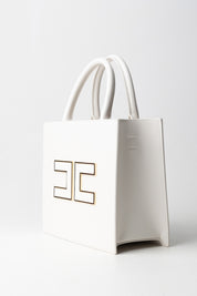 Elisabetta Franchi Tote Piccola con Logo Cc BS33A56E2 MILK