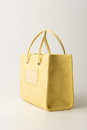 Elisabetta Franchi Tote Piccola In Rafia Jacquard BS83A52E2 LEMONADE