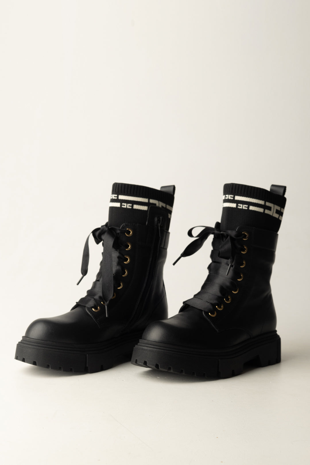 Elisabetta Franchi Bambina Tronchetti con Inserto Logato F4A5-E0422-1316930- BLACK