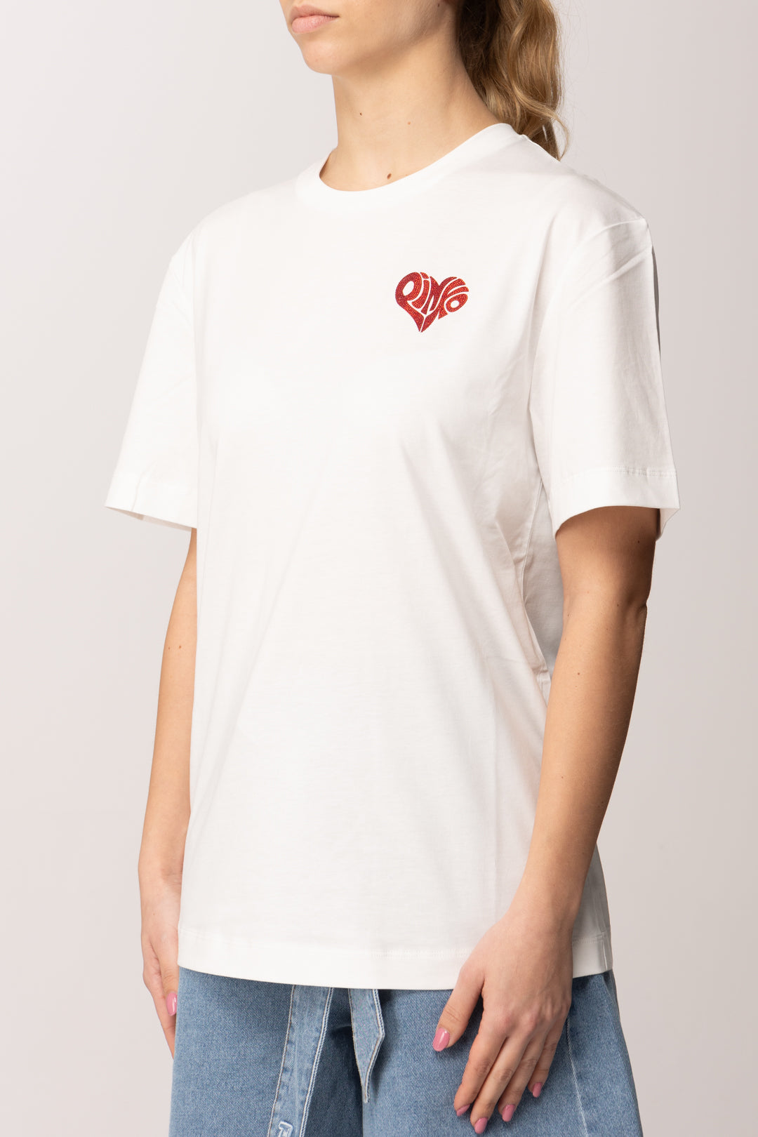 Pinko Tshirt con Logo Letteringe Stampa Sul Retro 105526 A33I ZR2
