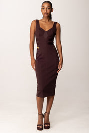 Elisabetta Franchi Tubino Bustier In Tessuto Bielastico AB81056E2 MERLOT