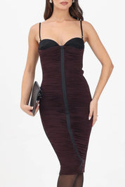 Elisabetta Franchi Tubino In Jersey con Drappeggi AB81556E2 MERLOT