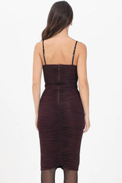 Elisabetta Franchi Tubino In Jersey con Drappeggi AB81556E2 MERLOT