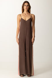 Patrizia Pepe Tuta Ampia con Inserti Laterali a Contrasto 2T0084 A585 BROWN/APRICOT/CORAL