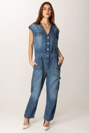 Pinko Tuta In Jeans Smanicata 104824 A2GQ LAVAGGIO MEDIO