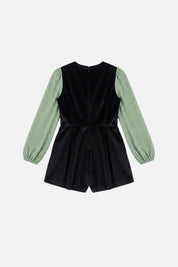 Elisabetta Franchi Bambina Tuta In Velluto con Fiocco e Casacca EFTA1200VE018.D579