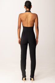 Elisabetta Franchi Tuta Lunga con Ricamo Cocco TU06257E2 NERO