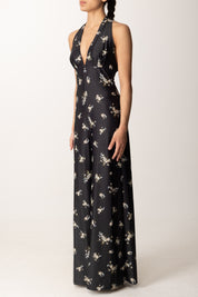 Aniye By Tuta Lunga con Stampa Fiori Leila POPPY BLACK