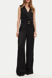 Marciano By Guess Tuta Lunga Iva Smanicata In Tessuto Fluido 5YGD24 7350A JET BLACK A996