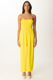 Khloe Femme Tuta Lunga Off-shoulder GIALLO