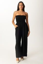 Khloe Femme Tuta Lunga Off-shoulder NERO