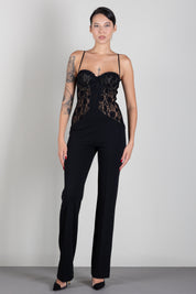 Aniye By Tuta Lunga Tahlia con Bustier In Pizzo 181296 BLACK :AI26