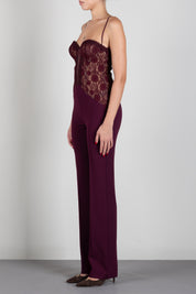 Aniye By Tuta Lunga Tahlia con Bustier In Pizzo 181296 RUBY NOIR :AI26