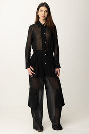 Pinko Tuta Sheer con Maxi Tasche 104750 A21F NERO LIMOUSINE