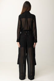 Pinko Tuta Sheer con Maxi Tasche 104750 A21F NERO LIMOUSINE