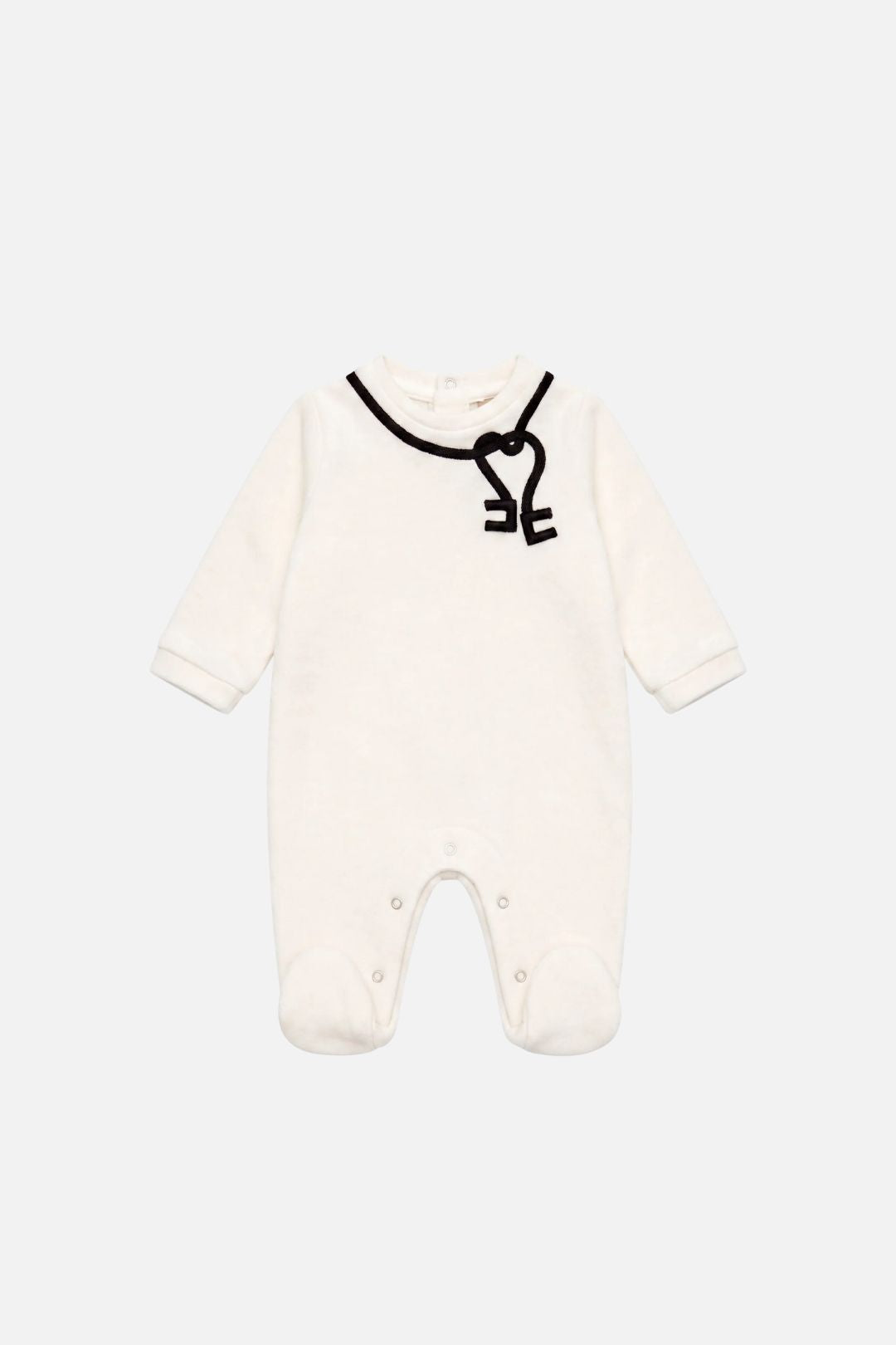 Elisabetta Franchi Bambina Tutina In Felpa con Ricamo Collana Cc ENTU1600FF002.0177