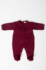 Elisabetta Franchi Bambina Tutina In Felpa con Ricamo Ef ENTU1390FF002 CHERRY