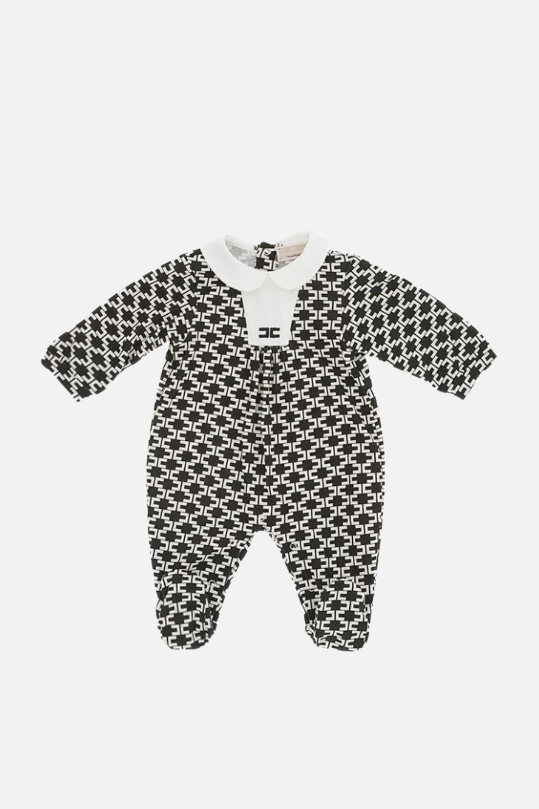 Elisabetta Franchi Bambina Tutina In Jersey All-over con Plastron ENTU1710JF054.GD771