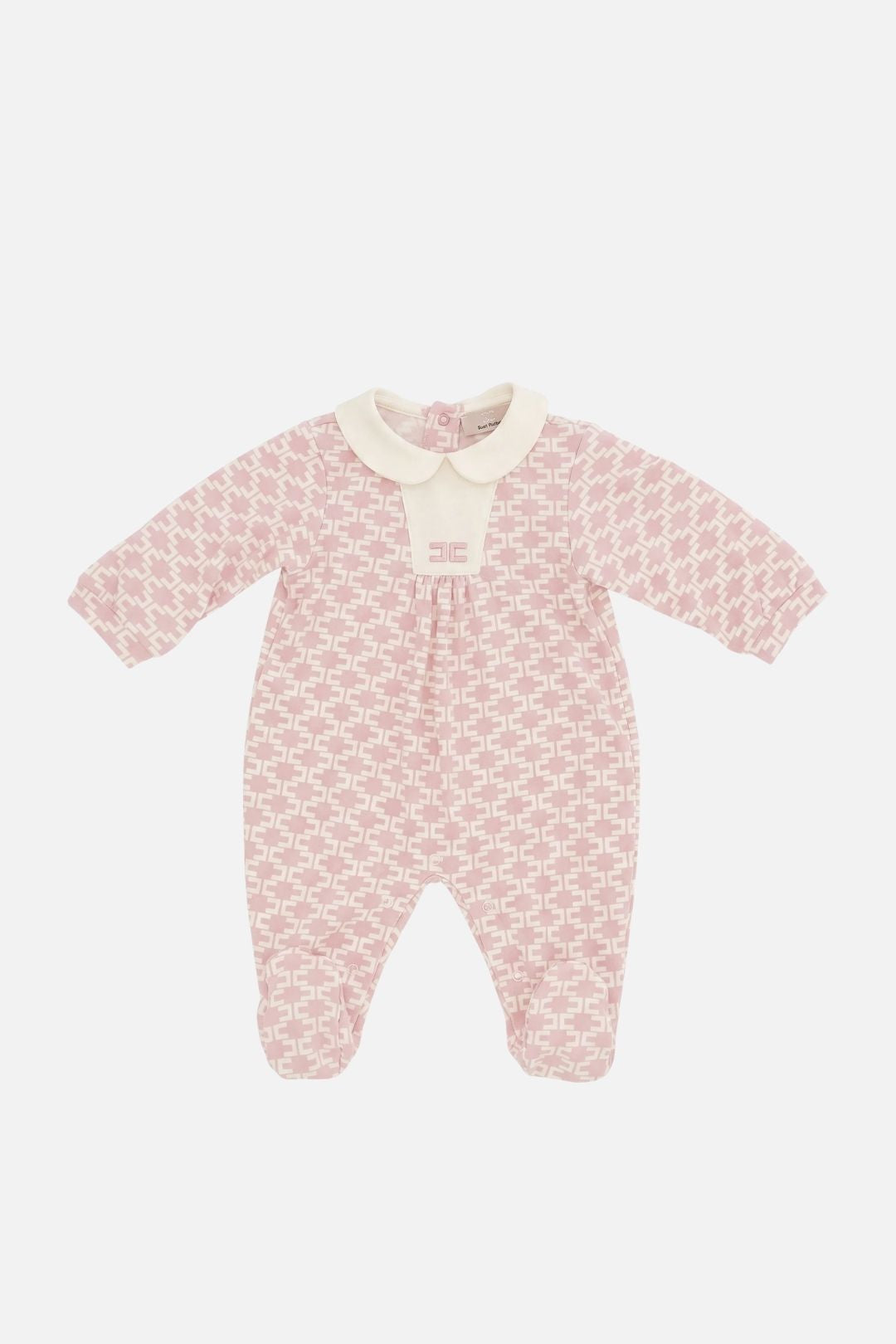 Elisabetta Franchi Bambina Tutina In Jersey All-over con Plastron ENTU1710JF054.GD774