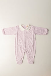 Elisabetta Franchi Bambina Tutina In Jersey con Ricamo Losanghe QUARZO/AVORIO