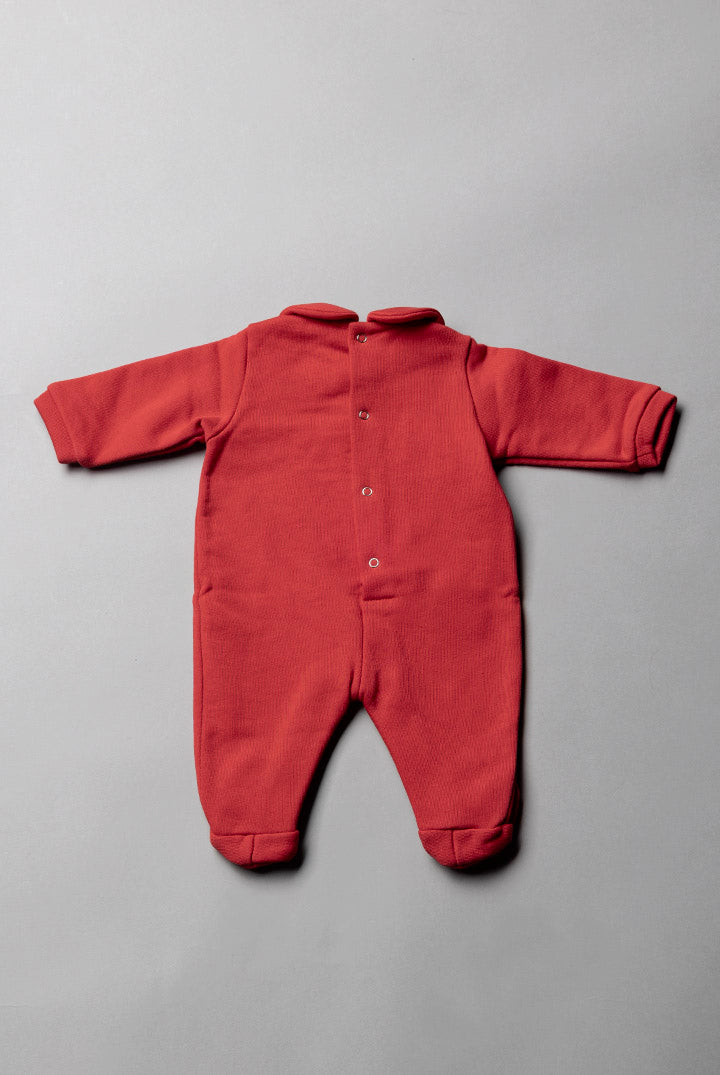 Elisabetta Franchi Bambina Tutina Neonata con Colletto Peter Pan e Logo Ricamato ENTU1620FF002.3014