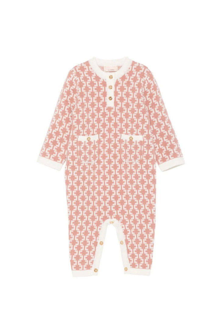 Elisabetta Franchi Bambina Tutina Neonata In Lana con Monogramma ENTU159CFL139.D777