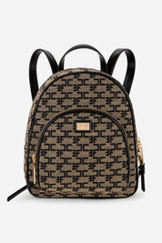 Elisabetta Franchi Zaino Monogram Travel LIQUIRIZIA/NERO