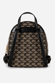 Elisabetta Franchi Zaino Monogram Travel LIQUIRIZIA/NERO