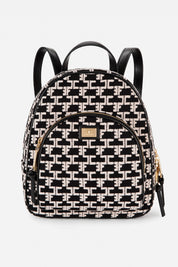 Elisabetta Franchi Zaino Monogram Travel NERO/BURRO
