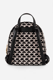 Elisabetta Franchi Zaino Monogram Travel NERO/BURRO