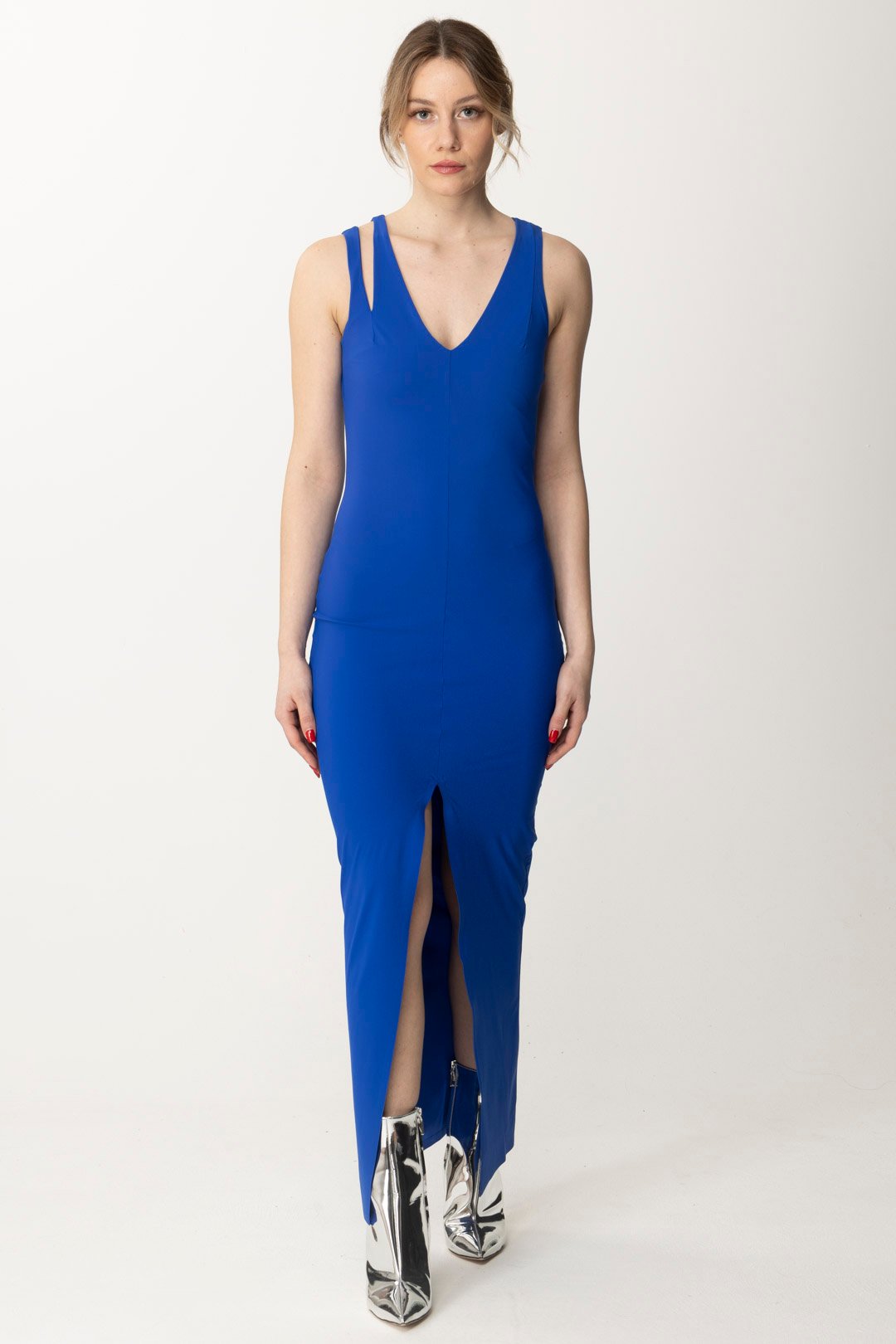 Preview: Patrizia Pepe Dress with cut-out detail Blue Wave