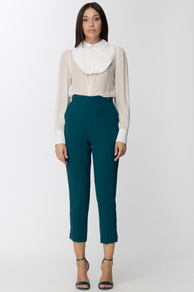Elisabetta Franchi  Silk shirt with pleated insert CA14888E2