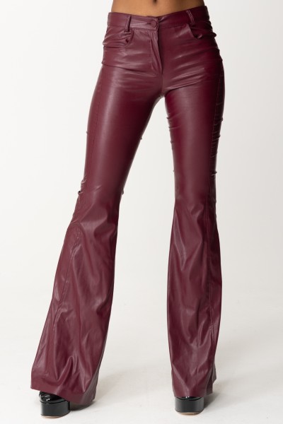 Aniye By  Biba faux leather flared trousers 181312 WINO