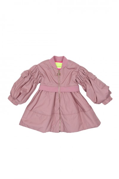 ELISABETTA FRANCHI BAMBINA  Jacket with puffed sleeves EGGB0270NY167C401 SOFT BERRY