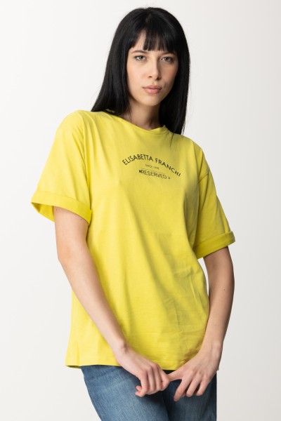 Elisabetta Franchi  T-shirt z nadrukiem Reserved MA02341E2 CEDRO