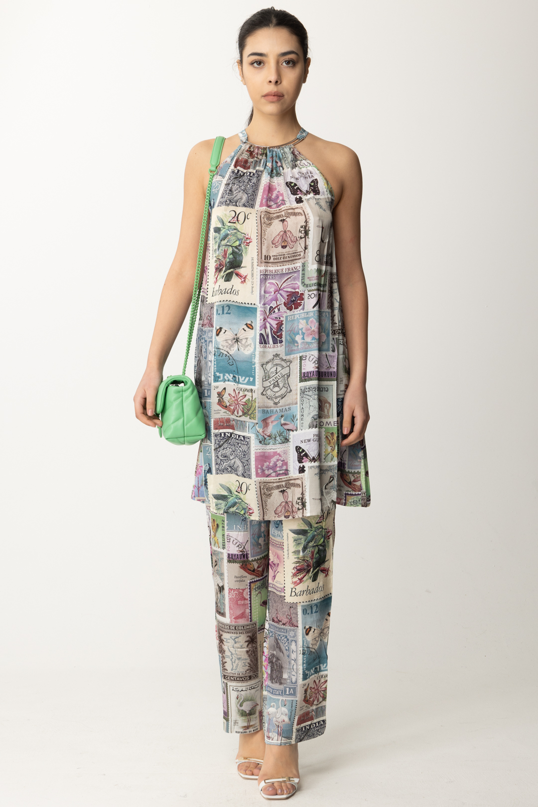 Preview: Replay Stamp Print Fluid trousers MULTICOLOR
