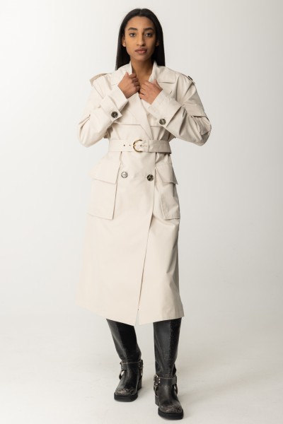 Pinko  Belted Technical Gabardine Trench Coat 103087 A1MC D06