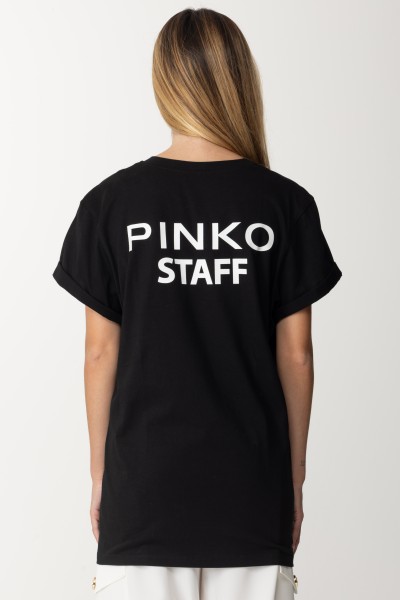 Pinko  Koszulka &#039;&#039;Pinko Staff&#039;&#039; 102346 A1CY NERO/BIANCO