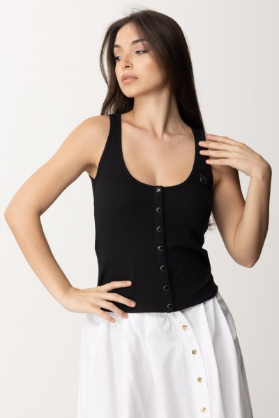Pinko  Top with buttons and logo 103572 A1X4 Z99