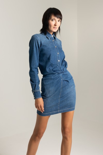 Elisabetta Franchi  Dżinsowa sukienka mini AJ33D36E2 BLUE DENIM