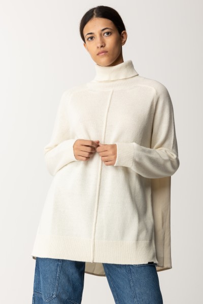 Semicouture  Wool turtleneck with slit on the back S3WB08 A23-1 MERINGA