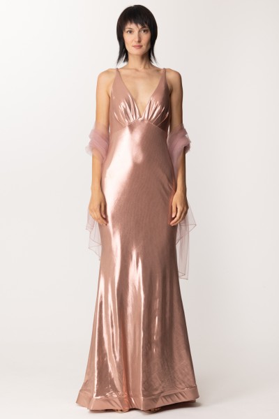 Fabiana Ferri  Long dress in coated fabric 30740 Rose