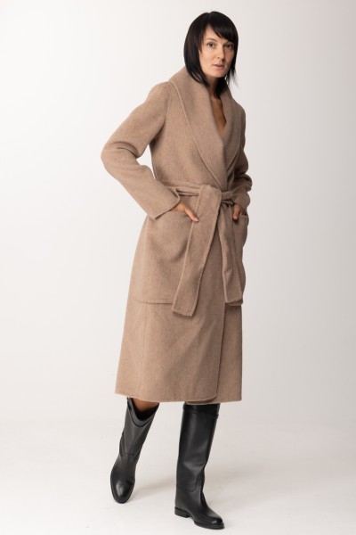 Alessia Santi  Coat with belt and maxi pockets 321SD35027 NUDE