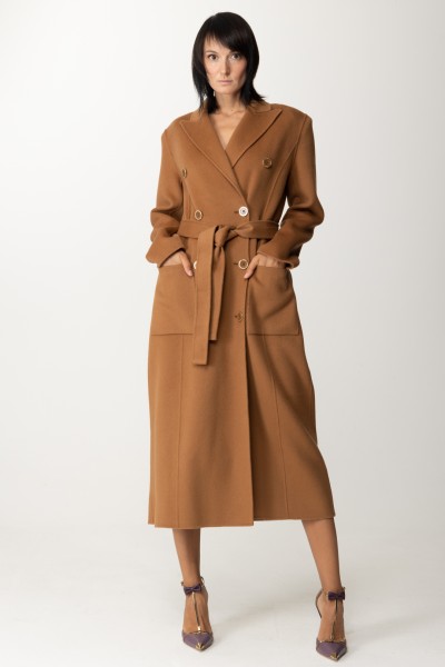 Elisabetta Franchi  Double-breasted wool coat CP43D36E2 MOU